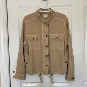 Caslon Stretch Organic Cotton Jacket in Tan